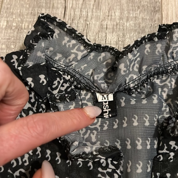 Fashion Mia Sheer Patterned Blouse - Picture 8 of 12